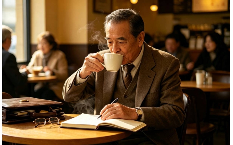退休后，丈夫在咖啡店出钱找&ldquo;工位&rdquo;After retirement, the husband spent money in a coffee shop to find a "workstation"